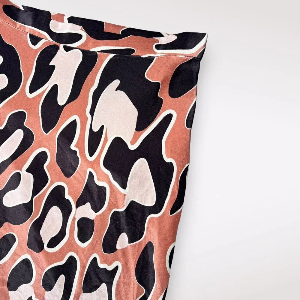 camilla & marc Animal Print Midi Skirt - Black, Pink, Cream